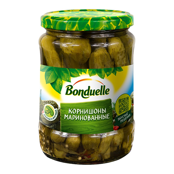 Bonduelle корнишоны маринованные 580 мл.